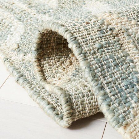 Safavieh 6 x 6 ft. Natural Fiber Contemporary Round Area Rug; Light Blue & Ivory NFB750J-6R